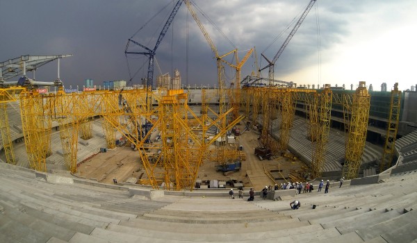 Московские строители приступили к отделке стадиона «Спартак»
