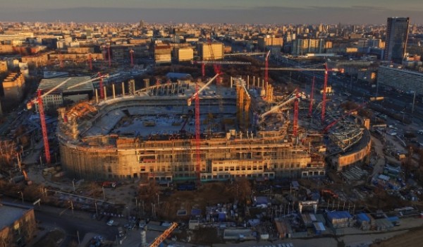 Строительные работы на стадионе «Динамо» идут в полном соответствии с  графиком