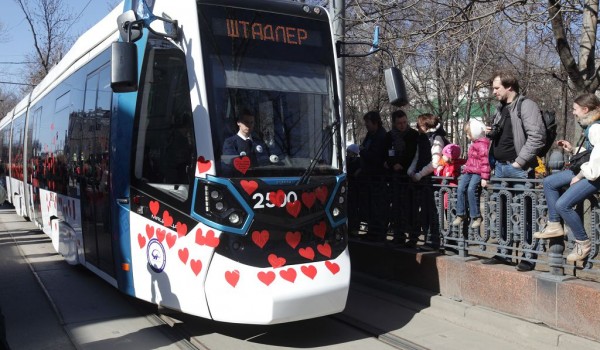 Парад ретро-трамваев в  Москве