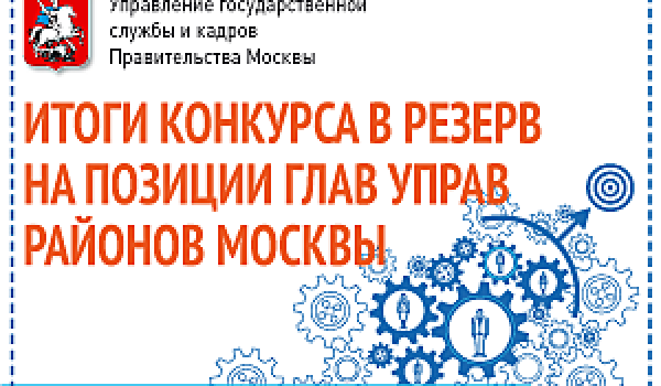 Итоги конкурса в резерв на позиции глав управ районов Москвы