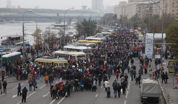 Парад троллейбусов в Москве