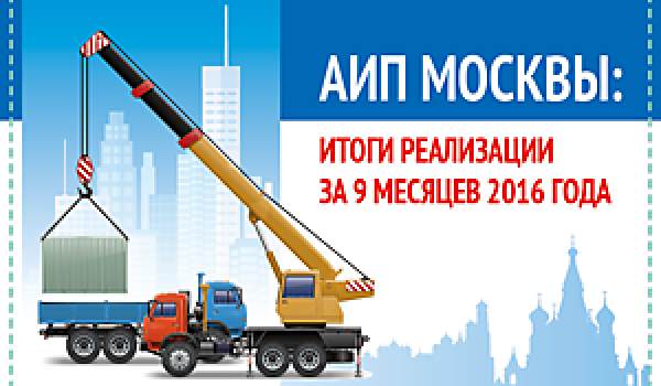 АИП Москвы: Итоги реализации за 9 месяцев 2016 года