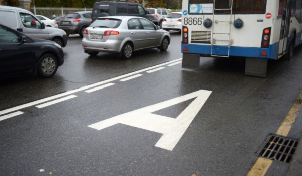 Автобусы в районе Московского стали ездить быстрее благодаря выделенным полосам