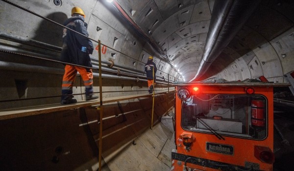 Началась отделка путевых стен станции БКЛ метро «Лефортово»