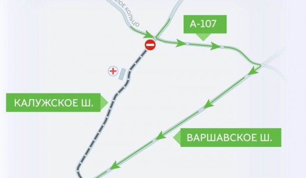 Движение по Калужскому шоссе в область в районе поселения Воронововское в ТиНАО перекрыто