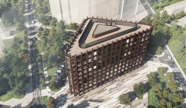 На улице Удальцова построят офисный комплекс в форме треугольника