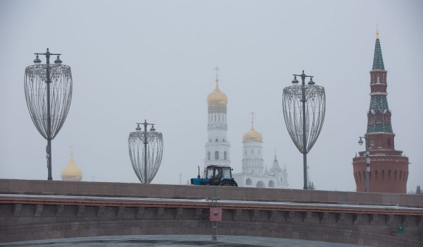 Устранение последствий снегопада в Москве