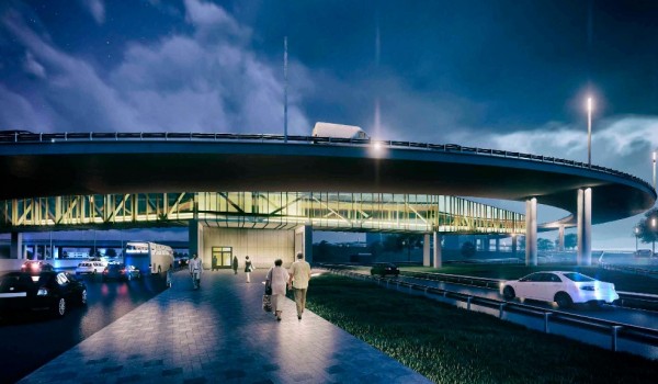 Полукруглый пешеходный переход построят на развязке МКАД с Новоегорьевским шоссе