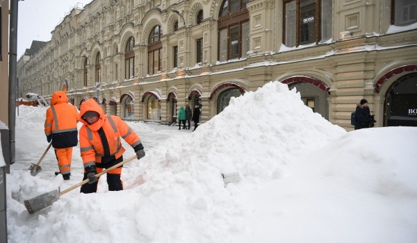 Коммунальные службы Москвы планируют за пять дней очистить Москву от снега
