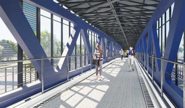 Самый длинный надземный пешеходный переход на МКАД будет построен на пересечении с улицей Верхние Поля