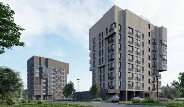 Восьмиэтажные дома по реновации на улице Черное Озеро облицуют клинкерной плиткой