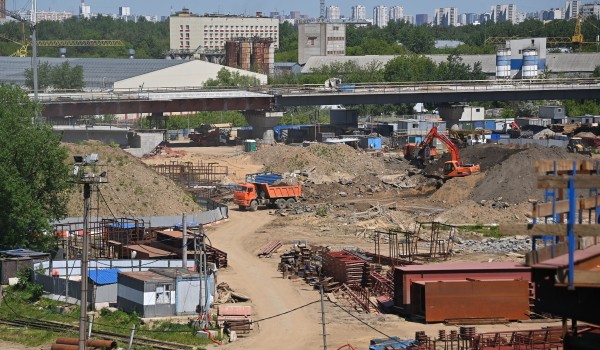 Собянин осмотрел строящийся участок Московского скоростного диаметра в ЮАО