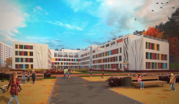 Завершены монолитные работы в строящемся здании школы на 1200 мест в деревне Ватутинки