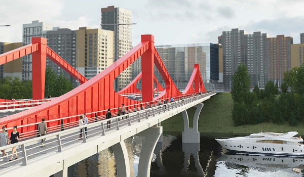 Бочкарёв: Автомобилисты, пешеходы и велосипедисты будут пользоваться новым мостом через Москву-реку