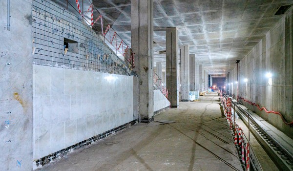 Бочкарёв: Началась архитектурная отделка строящейся станции «Университет Дружбы Народов» Троицкой линии метро