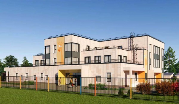Загрутдинов: Началась отделка фасадов здания детского сада в районе Аэропорт