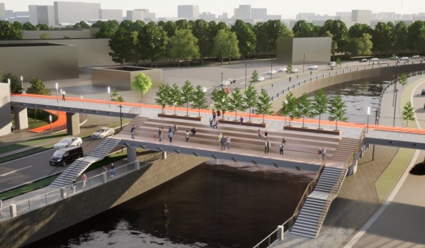 Уникальный вело-пешеходный мост появится на набережной реки Яуза