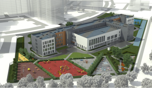 Подготовительные работы на стройплощадке будущей школы начались в ЖК «Одинбург»