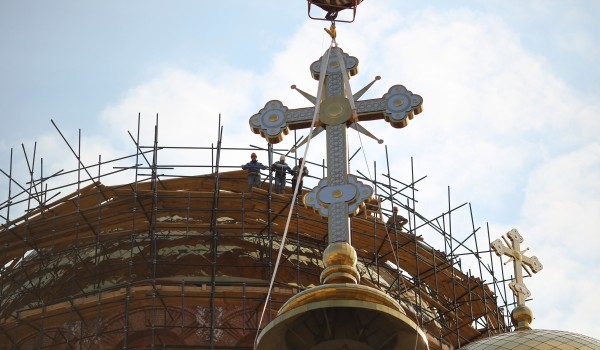 Продолжается строительство храма в честь святой Блаженной Ксении Петербургской в районе Бескудниково