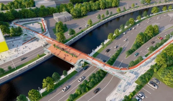 Загрутдинов: Велопешеходный мост через Яузу готов на 20%