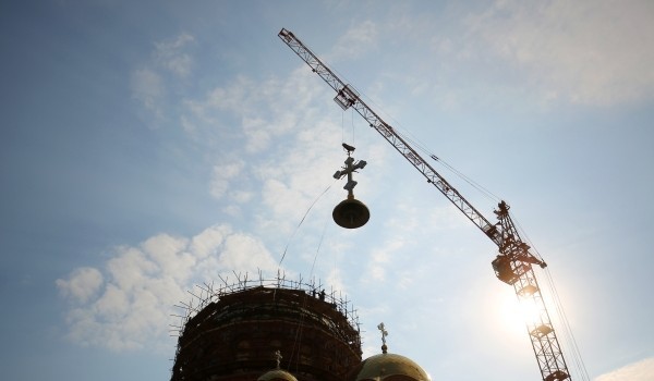 В районе Марьино продолжается строительство Храма в честь Воскресения Словущего