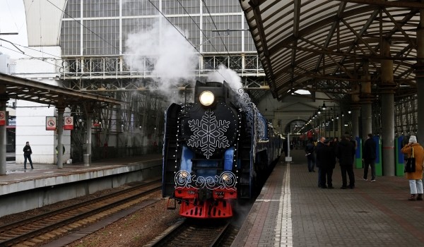 Новый поезд Деда Мороза появился на Киевском вокзале