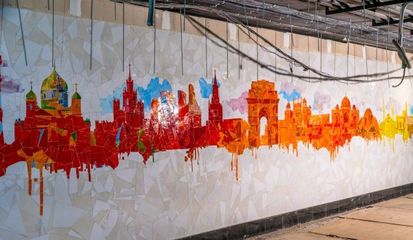Бочкарёв: В подземном переходе станции метро «Университет Дружбы Народов» установили художественное панно