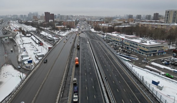 Движение открыли по Дмитровскому путепроводу в сторону центра