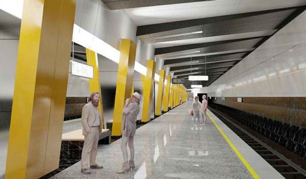 Монолитные работы на станции «Вавиловская» Троицкой линии метро завершены более чем наполовину