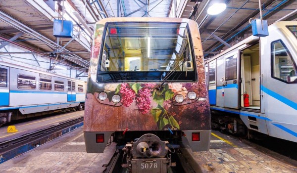 Тематический поезд «Акварель» запустили в городском метрополитене