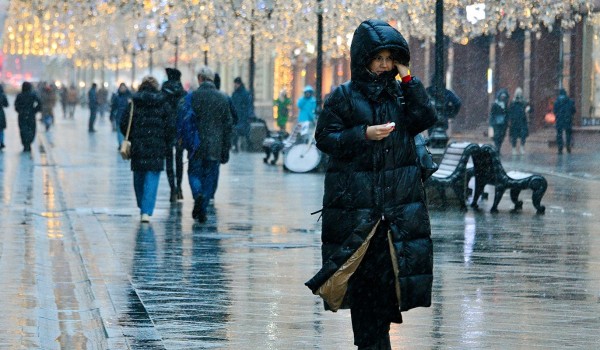 Дождь с мокрым снегом и до 3 градусов тепла прогнозируют в Москве 25 февраля