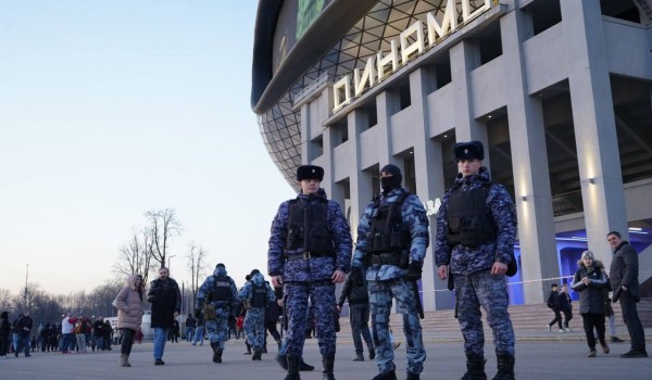 Сотрудники Росгвардии обеспечивали безопасность на матче между РФ и Сербией в Москве