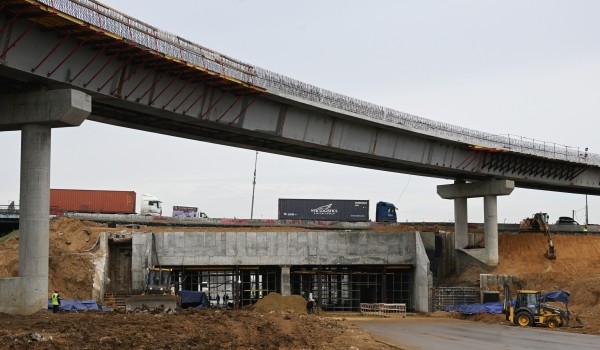 Завершены основные конструкции эстакады над Симферопольским шоссе на южном направлении МСД