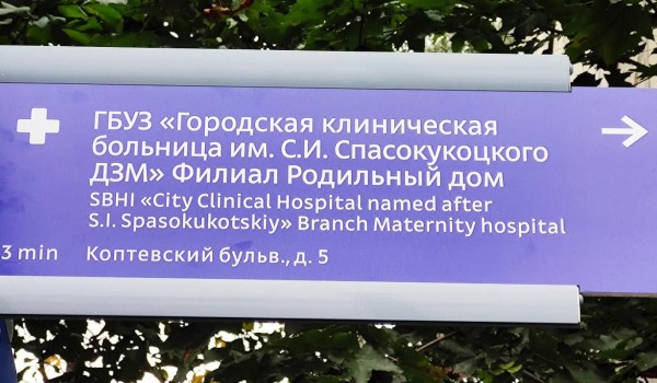 Указатели, ведущие к 60 объектам здравоохранения, установят в Москве