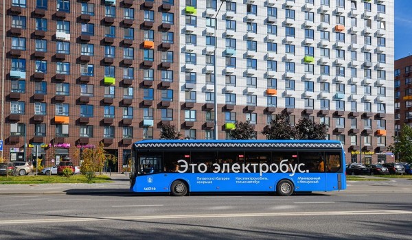 Электробусы вышли на маршрут № 600к в Коммунарке и Теплом Стане