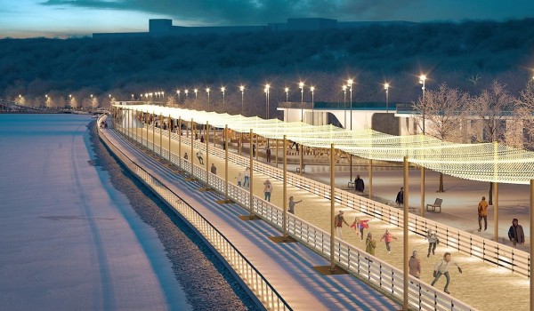 Каток откроют на новой набережной музея-заповедника «Коломенское»