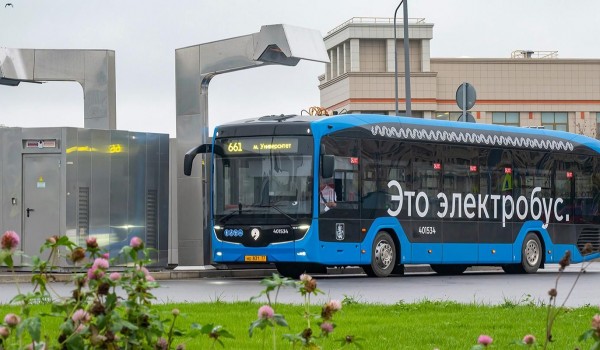 Новая разворотная площадка электробусов открылась рядом с кластером «Ломоносов»