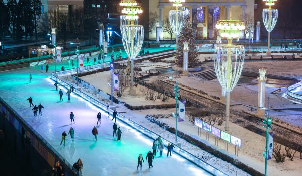 Видео с торжественного открытия катка на ВДНХ