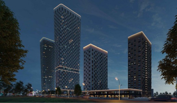 Архитектурная подсветка жилого квартала подчеркнет башни-«маяки» в Сокольниках