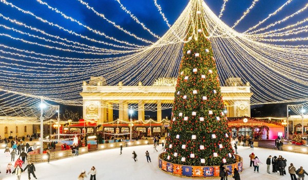 Более 1 тыс. новогодних елей установили в Москве