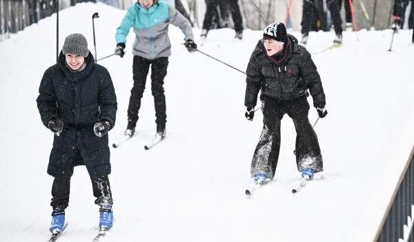 Лыжная трасса протяженностью более 600 метров работает на Северном речном вокзале