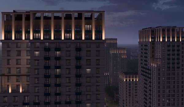 Подсветку нового жилого комплекса в Метрогородке выполнят в виде световых корон